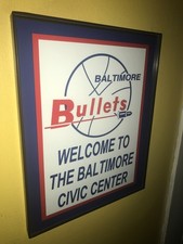 Baltimore Bullets Basketball Throwback Bar Man Cave Advertising Sign
