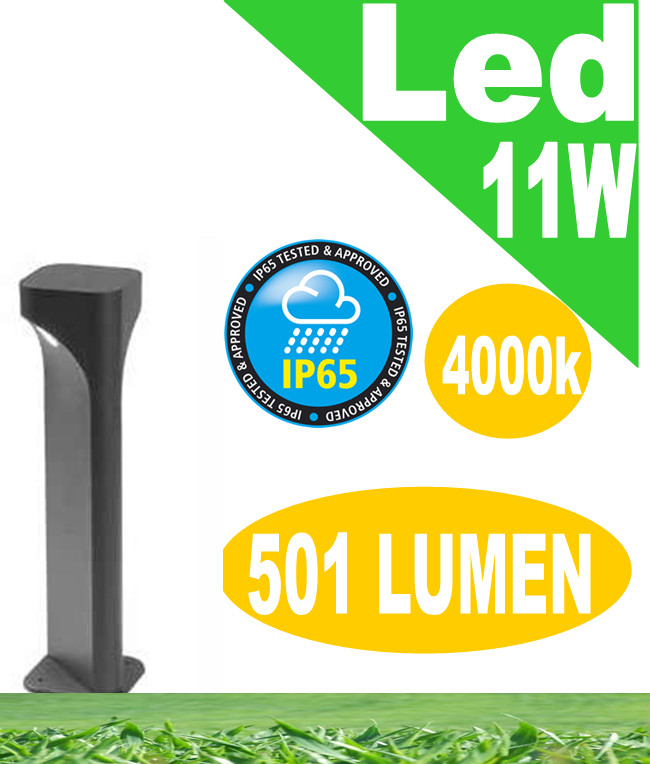 Paletto Giardino LED Varp 11W Moderno Antracite H50 - Gea Luce