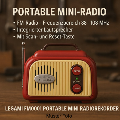 LEGAMI FM0001 Portable MINI Radio Radiorekorder