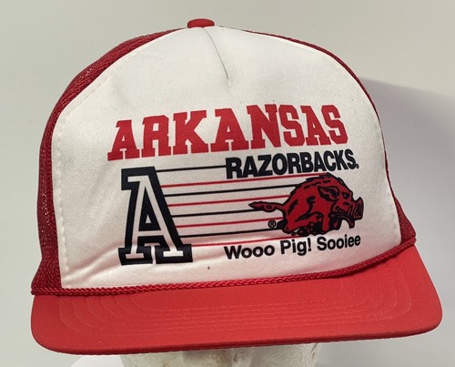 Plastic Razorback Hat Vintage Arkansas Razorbacks Snapback Foam Trucker Hat Wooo Pig Sooiee ...