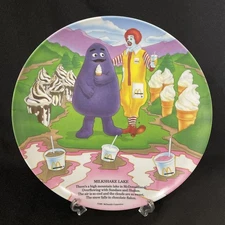 Vintage 1989 McDonald's "Milkshake Lake" Melamine Collector Plate 9.5"