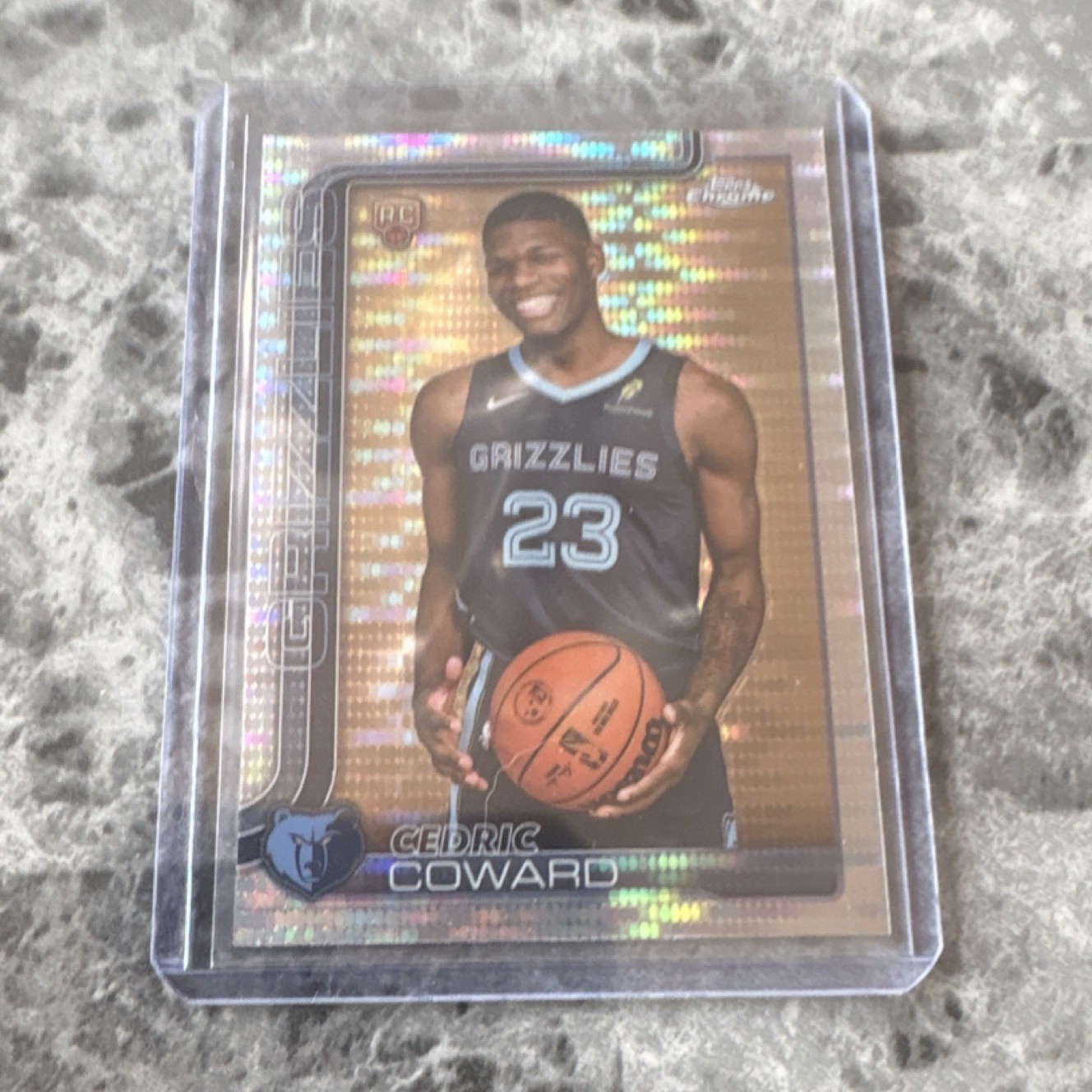2025-26 Topps Chrome Cedric Coward Rookie Memphis Grizzlies #261 NBA prism refr
