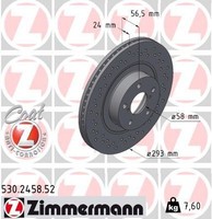 2X Zimmermann Bremsscheibe 530.2458.52 Passend FüR Subaru Toyota
