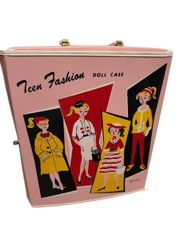 Vintage Barbie Teen Fashion Doll Pink Storage Carrying Case 1962 Rare HTF