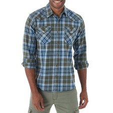Wrangler Men's Long Sleeve Woven Shirt Sizes XL Slim Fit New