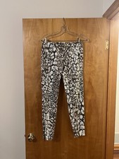 Zara Trafaluc Skinny Jeans Pants Reptile Snake Print Jeggings Zip Leg Womens 4