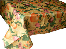 Thanksgiving Polyester Fabric Tablecloth Fruits Harvest MultiColor Thin Var Size