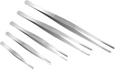 5 Pcs Stainless Steel Gardening Tweezers Seed Tweezer Large Long Tweezers Plant