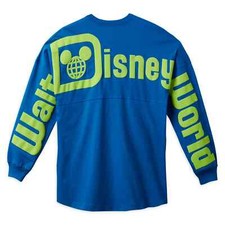 NIB Walt Disney World Spirit Jersey Neon Green Blue Adult Parks Mickey XL XLarge