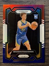 2023-24 Panini Prizm Brandon Podziemski Rookie Red White & Blue Warriors RC 147