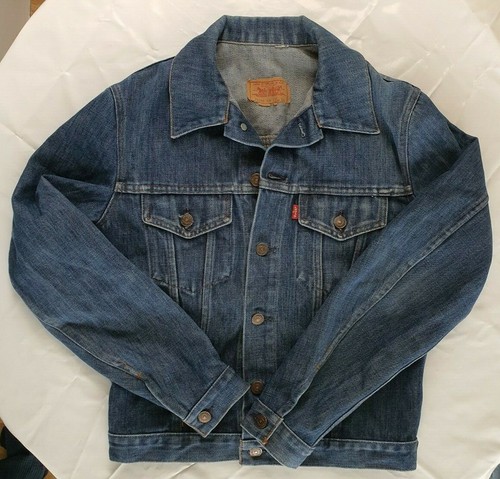 Women`s Vintage Levis 70500 04 Denim Trucker Jacket Red Tab UK Size 8-10 |  eBay