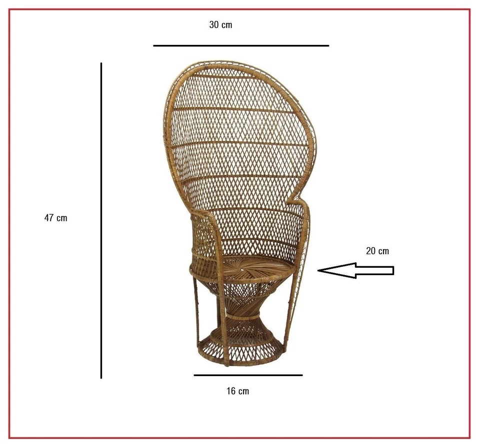 set copia 2 trono casa bambole doll in vimini papale sedia sediolina espositore - Immagine 2 di 3