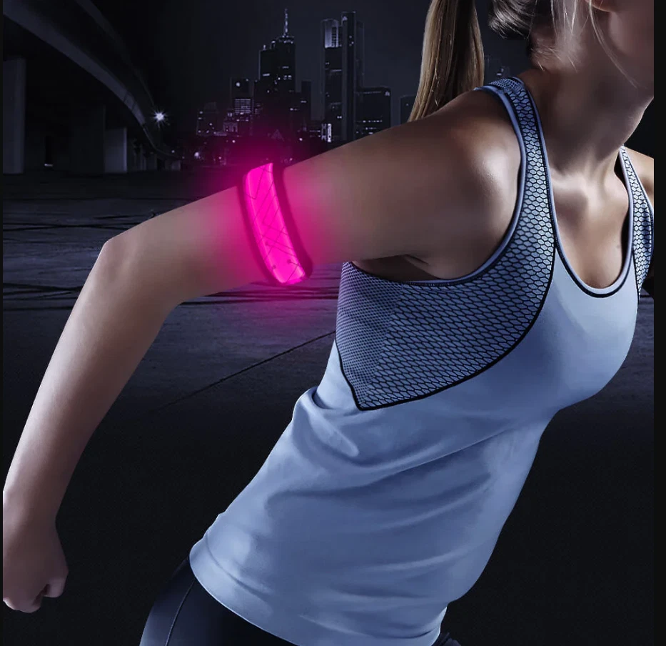 BSEEN LED Slap Band Slap Wrap Bracelet Glow or Flash Hot Pink - Image 3 of 3