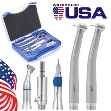Dental High & Low Speed Handpiece Kit 2Holes Straight Contra Angle Air Motor