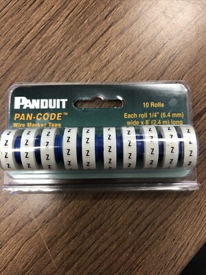 PANDUIT  Pan-code  Wire Marker Tape Z  1/4'' 3 Packs