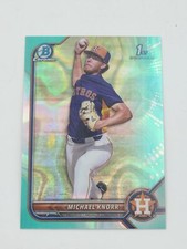 2022 Bowman Draft #BDC-120 Michael Knorr Chrome Aqua Lava Refractor #/199