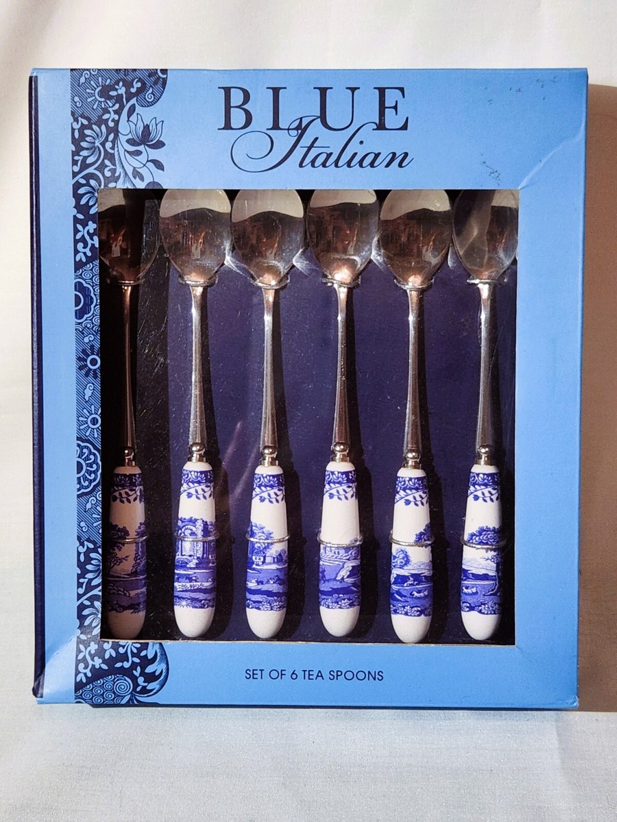 Spode Blue Italian Glasunderlägg 6-pack Blå/vit