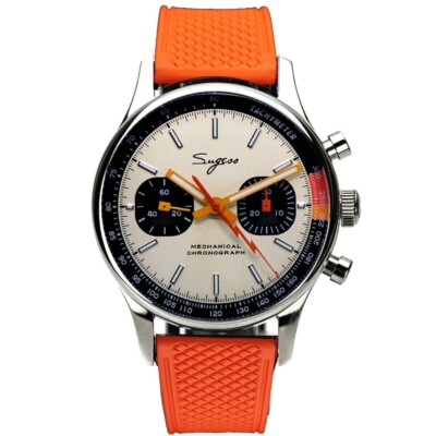 Sugess Chrono Heritage S387.01.Mens 40mm Chronograph Watch Cream