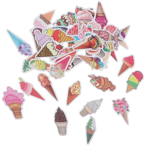 100Pcs Portable Delicate Graffiti Food Stuff Sticker Stickers Bulk Decoration
