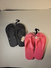 Lot Of 2 Wonder Nation Kids Size 2-3 Beach Flip Flops Sandals Slides BRAND NEW