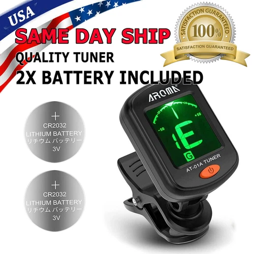 1*LCD Clip-On Chromatic Acoustic Bass Ukulele Banjo Violin Electric Guitar Tuner