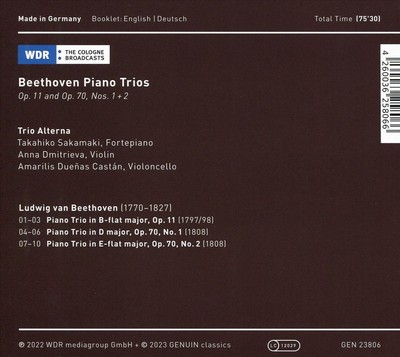 TRIO ALTERNA BEETHOVEN KLAVIERTRIOS NEUE CD