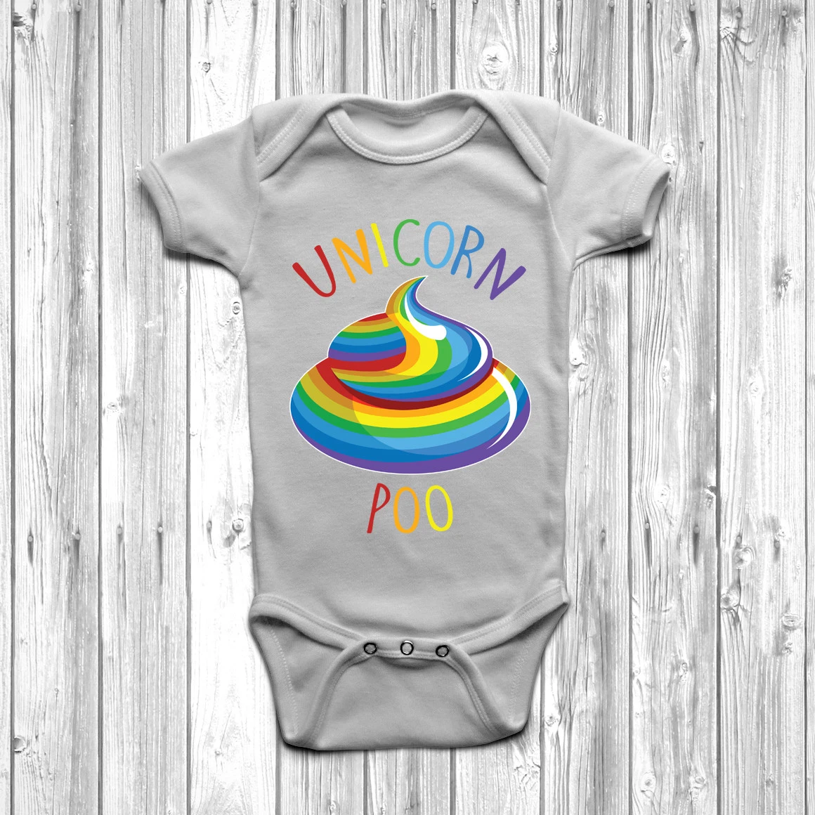 Unicorn baby grow top