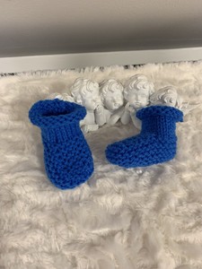 Chaussons Chaussettes Bebe Laine 0 3 Mois Ou Poupon Reborn Ebay