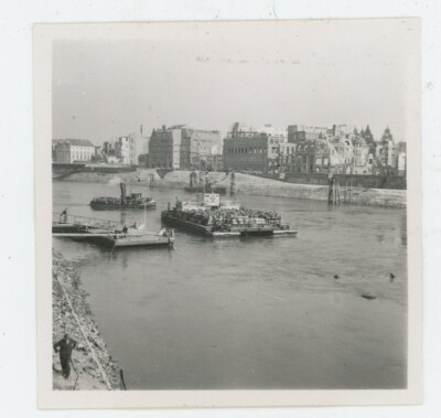 Vintage Photo Historic Flooded Bridge Ferry Alstadt Neustadt Breman Germany 1947