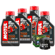 TAGLIANDO SUZUKI GSR 600 2006-2010 4 L OLIO MOTUL 7100 10W40 FILTRO OLIO HIFLO