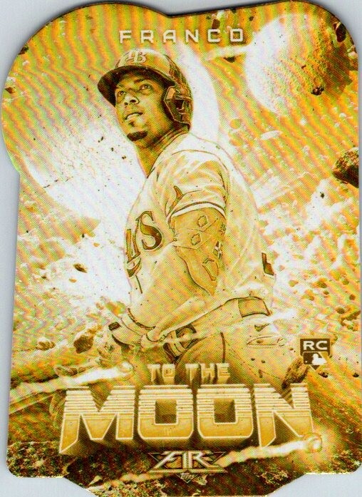 2022 Topps Fire #TTM-9 Wander Franco To The Moon Gold Minted