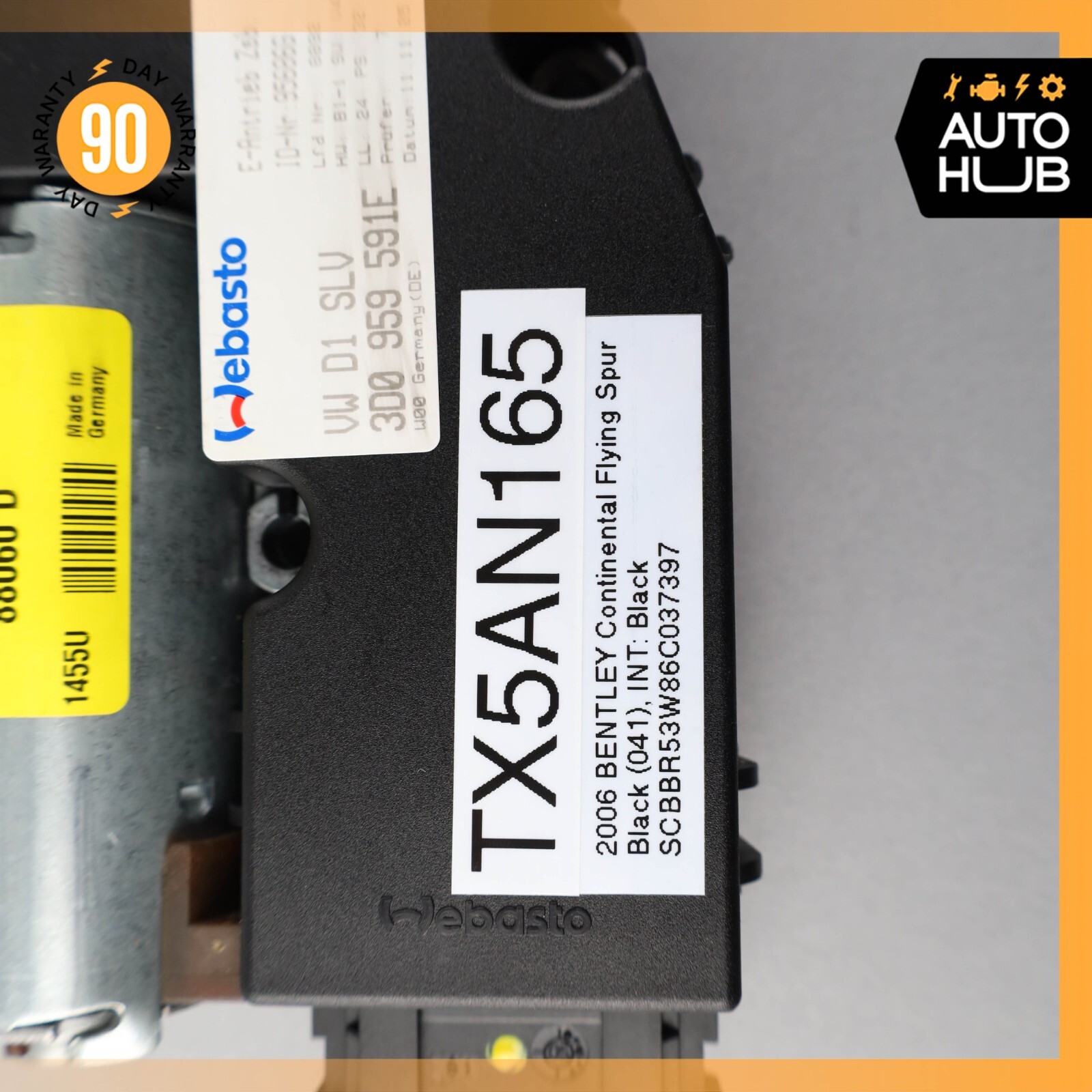06-18 Bentley Continental Flying Spur Sunroof Sun Roof Motor Right Side OEM 67k