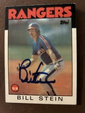 Bill Stein - Texas Rangers 1986 Topps AUTOGRAPHED 