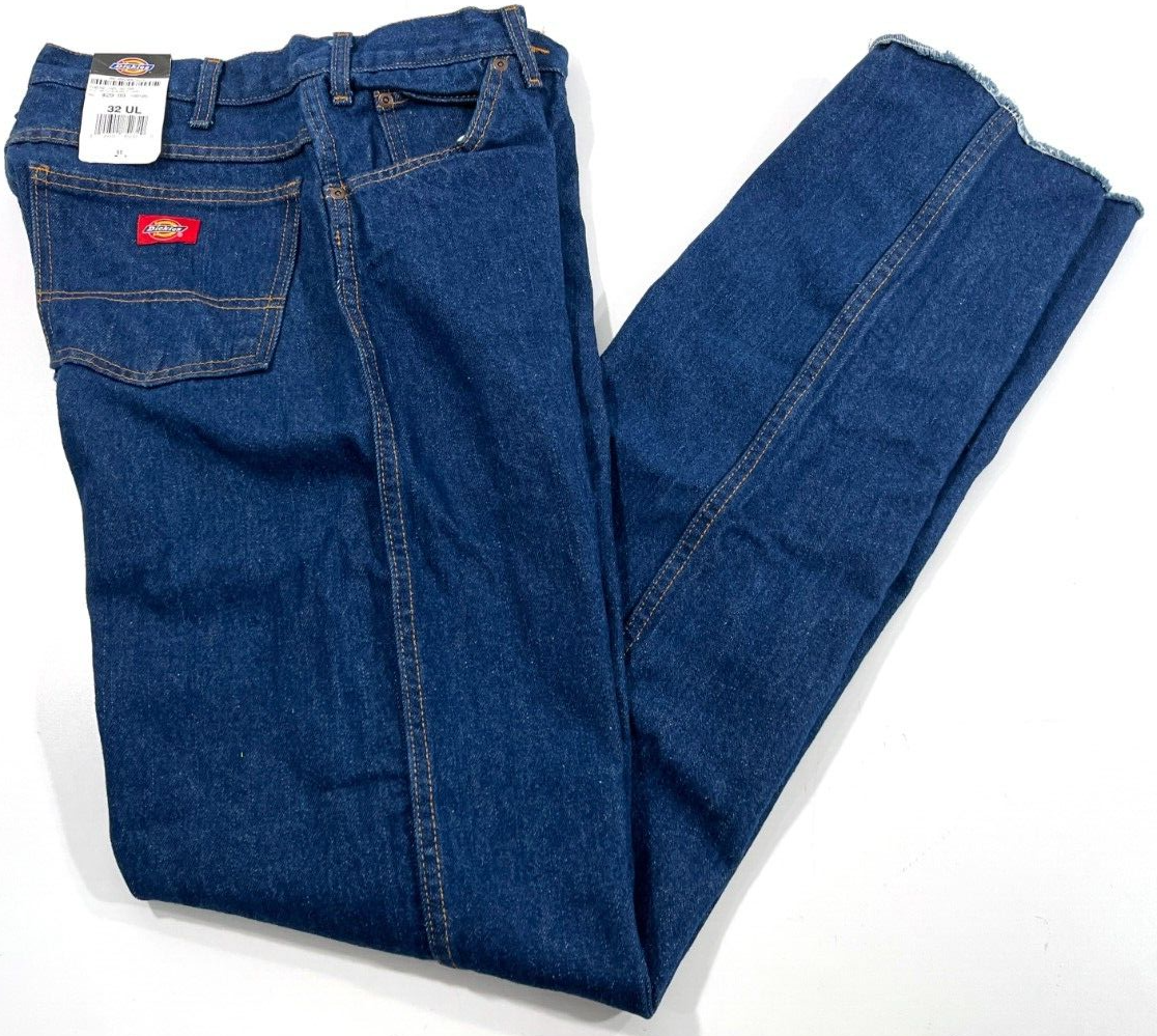 NWT 32x36 DICKIES INDUSTRIAL JEANS CR393 RINSED INDIGO BLUE 32x36