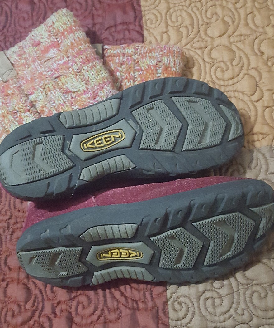 Stivali KEEN da donna in pelle scamosciata e lana lavorati a maglia rosa multicolore taglia 39 US 6