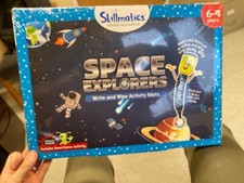 Skillmatics Write And Wipe Activity Mats SPACE EXPLORERS Ages 6-9 NEW