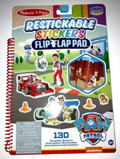 Melissa  Doug PAW PATROL130 Restickable Stickers 4 Page Flip/Flap Pad
