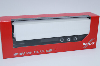 Herpa 077071 Krone E Trailer Kühlkofferauflieger 3 achs weiß 1:87 NEU in OVP