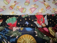 CHRISTMAS Holiday ANGEL wings halo Cotton QUILT Fabric U-PICK see info 1/2 YD