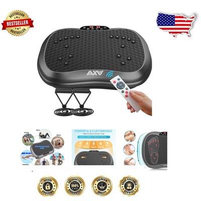 Portable Vibration Fitness Platform with 99 Programs & Remote Control - Black