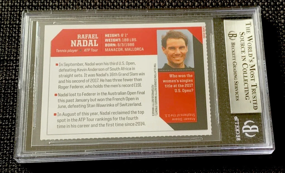 Rafael Nadal RARE Sports Illustrated for Kids Tennis 2017 SPAIN POP 1 SI BGS 8.5 - Image 2 of 2
