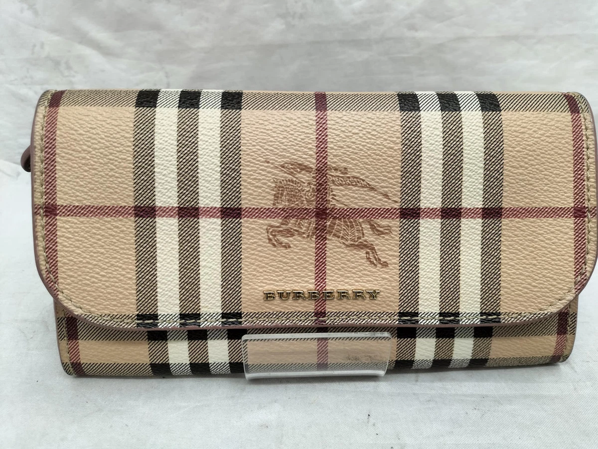 Authentic Burberry Wallet  Burberry wallet, Leather checkbook wallet,  Wallet