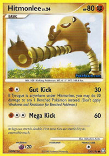Pokemon - Hitmonlee - 100/146 - Common - Legends Awakened - NM