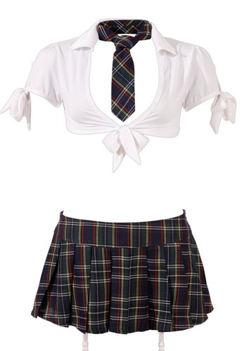 Schoolgirl Roleplay Crotchless Costume - Picture 5 of 10