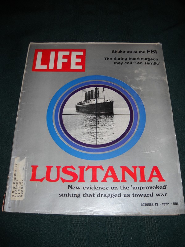 Life Magazine October 13, 1972  Lusitania New Evidence  Shake Up at the FBI