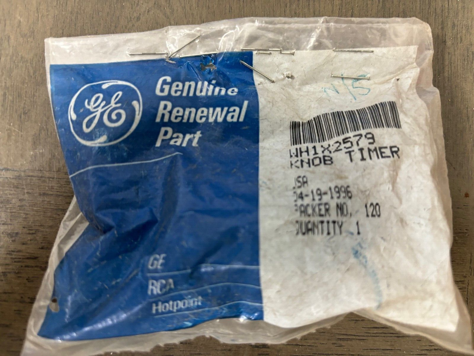 WH1X2579 NEW OEM GE WASHER KNOB