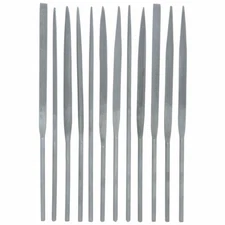 12 Small FILE Set CARBON STEEL 5.5" Precision NEEDLE Finishing Files Variety Kit