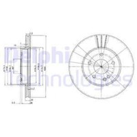 Delphi 2X Bremsscheibe Vorne Ø284 Mm BelüFtet FüR Mercedes-Benz C-Klasse W202