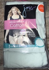 Just My Size Women's High Brief Underwear Panties 5-Pair Cotton Sage 11