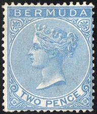 Bermuda Stamps # 2 MH Scott Value $525.00